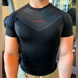 YoungLA Superhero Compression Tee Black/Grey Large